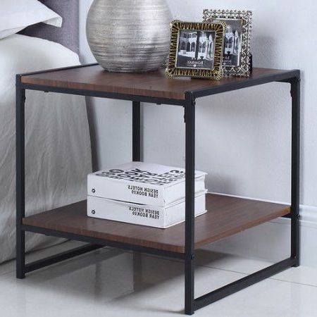 Madison Home Usa End Table – Walmart | Square Side Table, Furniture With 1 Shelf Square Console Tables (View 4 of 20)