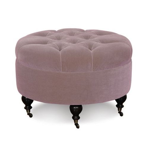 Magnificent Mohair Ottoman, Color Thistle (View 3 of 20)