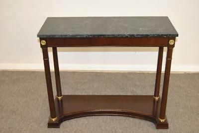 Mahogany & Marble Console Table Bombay Furniture Brass Details | Ebay With Regard To Marble Console Tables Set Of  (View 9 of 20)