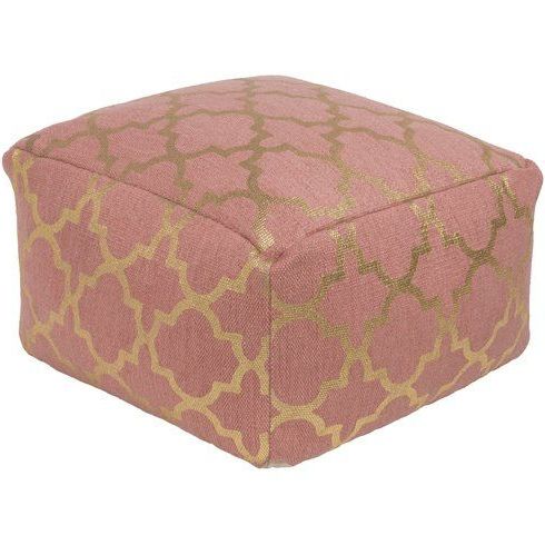 Main Image Zoomed | Cotton Pouf, Pouf, Gold Pouf With Regard To Navy Cotton Woven Pouf Ottomans (View 16 of 20)