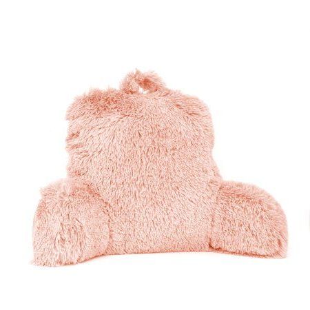 Mainstays Long Hair Faux Fur Backrest Pillow, Blush – Walmart Throughout White Faux Fur Round Accent Stools With Storage (View 9 of 19)