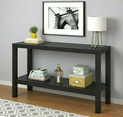 Mainstays Parsons Console Table, Black Oak Color Brand New | Ebay Within Black And Oak Brown Console Tables (View 14 of 20)