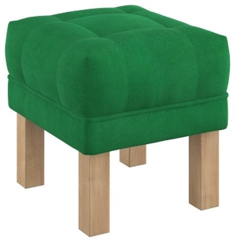 Majestic Tufted Ottoman With Square Legs – Transitional – Footstools Pertaining To Tufted Ottomans (View 5 of 20)