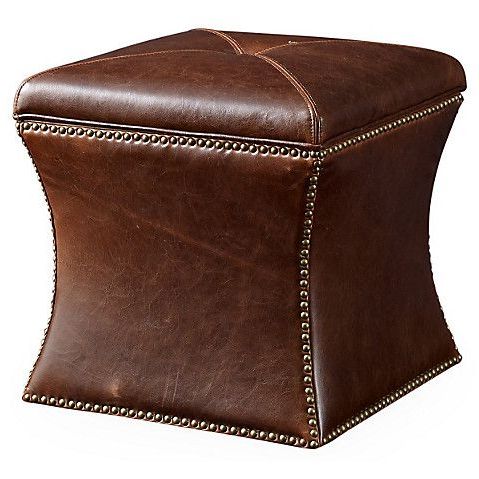 Manchester Storage Ottoman, Brwn Leather $ (View 5 of 20)
