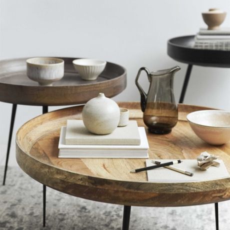 Mango Bowl Table In Natural Mango Wood Finish – Hygge With Natural Mango Wood Console Tables (Gallery 20 of 20)
