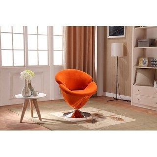 Manhattan Comfort Tulip Polished Chrome Velvet Swivel Accent Chair (set Inside Chrome Swivel Ottomans (View 13 of 20)