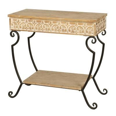 Mario Industries White Wash Console Table 4291 – The Home Depot#console With Oceanside White Washed Console Tables (View 17 of 20)
