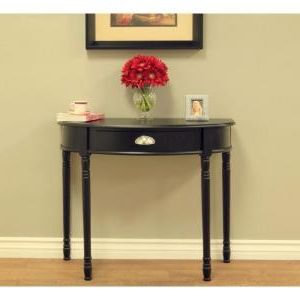 Megahome Black Storage Console Table Mh152 – The Home Depot Regarding Black Wood Storage Console Tables (View 15 of 20)