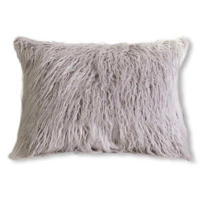 Mercer41 Munk Rectangular Faux Fur Pillow Cover And Insert | Wayfair In Lack Faux Fur Round Accent Stools With Storage (View 14 of 20)