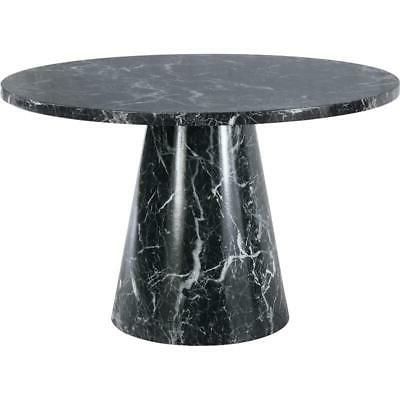 Meridian Furniture Omni Black Faux Marble 48" Round Dining Table | Ebay Inside Black Round Glass Top Console Tables (View 10 of 20)