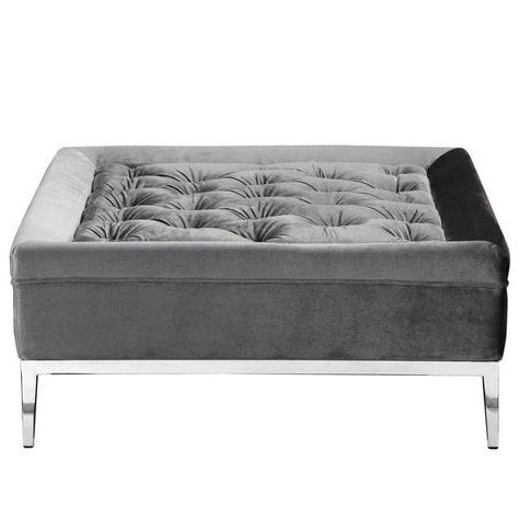 Messines Tufted Cocktail Ottoman | Ottoman, Cocktail Ottoman, Fabric With Fabric Tufted Square Cocktail Ottomans (View 7 of 20)