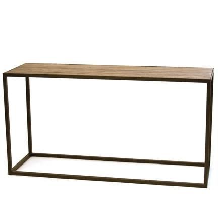 Metal Console Table With Elm Top Designskalny | Metal Console Table Pertaining To Metal Console Tables (Gallery 19 of 20)