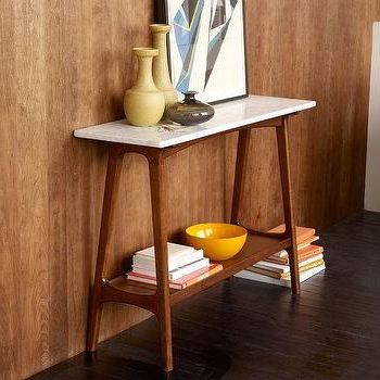Mid Century Modern Console Table – Black – Wisteria With Regard To Modern Concrete Console Tables (View 17 of 20)
