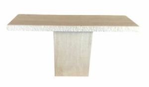 Mid Century Modern Italian Travertine Stone Marble Console Table 1970s Intended For Square Modern Console Tables (Gallery 19 of 20)