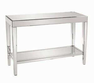 Mirrored Console/sofa Table Modern Hollywood Regency Glam | Ebay Pertaining To Chrome And Glass Modern Console Tables (View 9 of 20)
