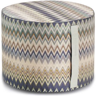 Missoni Home Cylinder Pouf Masuleh 170 Throughout Gray And Beige Trellis Cylinder Pouf Ottomans (View 5 of 20)