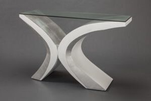 Modern Artmax White Silver Console Table 2705d1 – Unique Furniture With Silver Console Tables (View 18 of 20)