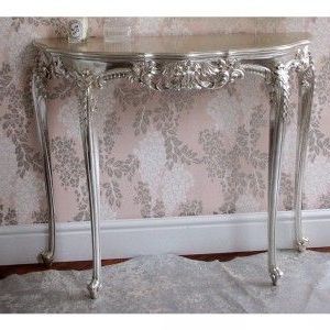 Modern & Shabby Chic Console Tables | Silver Console Table, French Within Silver Mirror And Chrome Console Tables (Gallery 19 of 20)