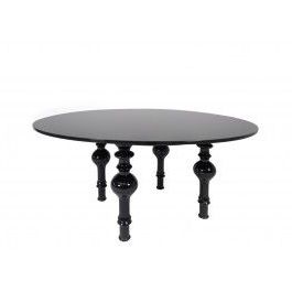 Modrest Nayri Black Round Glass Top Dining Table –  (View 7 of 20)