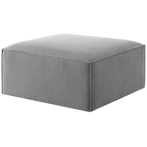 Modular Ottoman, Grey (with Images) | Ottoman Inside Gray Wool Pouf Ottomans (View 2 of 20)