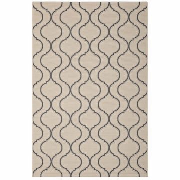 Modway Linza Wave Abstract Trellis 5x8 Indoor And Outdoor Area Rug In Pertaining To Gray And Beige Trellis Cylinder Pouf Ottomans (Gallery 19 of 20)