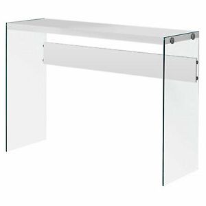 Monarch Specialties Contemporary Accent Console Table With Tempered Intended For Geometric Glass Modern Console Tables (View 7 of 20)