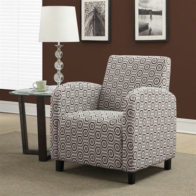 Monarch Specialties I 804 Fabric Accent Chair | Fabric Accent Chair Intended For Smoke Gray Wood Accent Stools (View 4 of 20)
