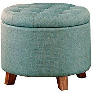 Mooncydesigns: Light Blue Ottoman With Storage Inside Light Blue Cylinder Pouf Ottomans (View 10 of 20)