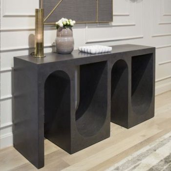 Most Beautiful Black Consoles For Living Room – Room Decor Ideas Inside Square Black And Brushed Gold Console Tables (View 14 of 20)