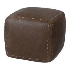 Most Popular Ottomans And Footstools For 2018 | Houzz With Cream Velvet Brushed Geometric Pattern Ottomans (View 5 of 20)