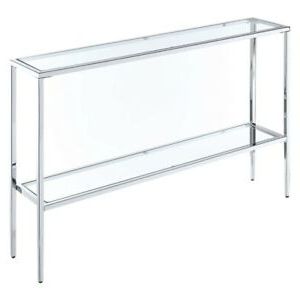 Nadia Chrome Console Table | Ebay Throughout Chrome Console Tables (View 14 of 20)