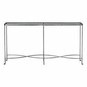 Narrow Silver Curved Twisted Silver Console Table | Slim Infinity In Metallic Silver Console Tables (View 15 of 20)