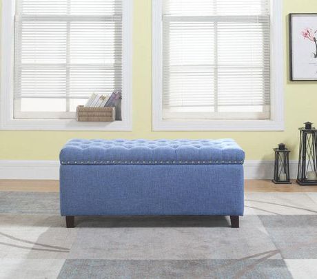 Nathaniel Home Brantley Button Tufted Storage Ottoman With Nailhead Intended For Tufted Ottomans (View 7 of 20)