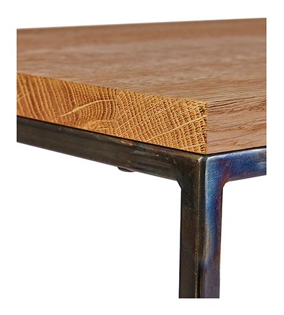 Natural Oak & Metal Console – Coffee & Side Tables – Living Room – Shop With Metal And Mission Oak Console Tables (View 12 of 20)