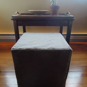 Natural Ottoman Slipcovers Throughout Black And Natural Cotton Pouf Ottomans (View 16 of 20)