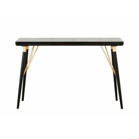 Nordal Black Wood And Gold Console Table | Accessories For The Home With Gold Console Tables (View 17 of 20)