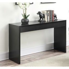Northfield Hall Console In Black Finish – Convenience Concepts 111091bl Regarding Natural And Black Console Tables (Gallery 19 of 20)