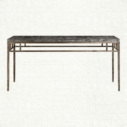 Nota 63" Silver Console Table | Arhaus Furniture | Silver Console Table Intended For Triangular Console Tables (View 17 of 20)