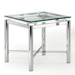 Nova Glass And Chrome Sofa Table Nv100stbl – The Home Depot With Chrome Console Tables (View 8 of 20)