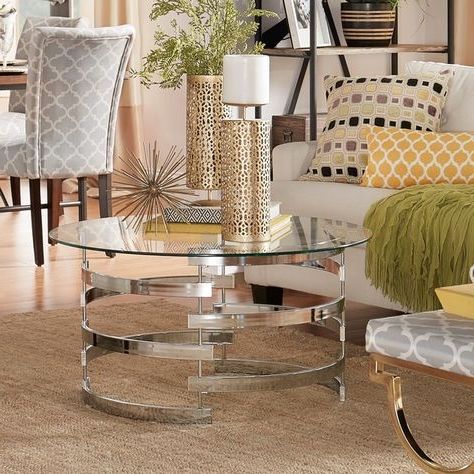 Nova Round Glass Top Vortex Iron Base Accent Table Or End Table Intended For Round Iron Console Tables (View 18 of 20)