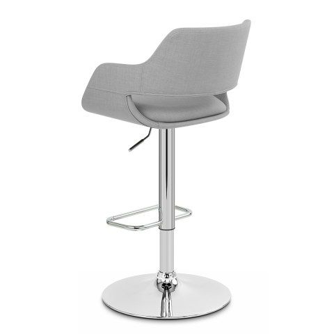 Nuevo Bar Stool Grey Fabric – Atlantic Shopping Intended For Gray Chenille Fabric Accent Stools (Gallery 19 of 20)