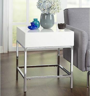 Occasional End Table White Furniture Classic Contemporary Styling Pertaining To White Geometric Console Tables (View 14 of 20)