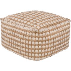 Ocpf 4002 – Surya | Rugs, Lighting, Pillows, Wall Decor, Accent Inside Oak Cove White And Khaki Woven Pouf Ottomans (View 14 of 20)