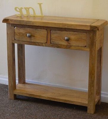 Odisha 100% Solid Mango 2 Drawer Console Table Free Delivery!! Fully Regarding 2 Drawer Console Tables (View 4 of 20)