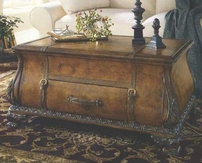 Old World Map Bombay Trunk Coffee Table – 553070 – Butler Specialty Inside Espresso Wood Trunk Console Tables (View 2 of 20)