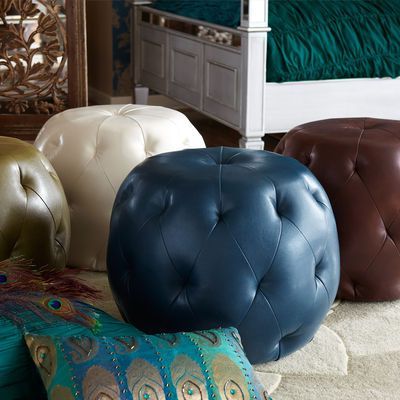 Ormand Ottoman – Teal Blue | Ottoman, Home, Home Decor In Light Blue Cylinder Pouf Ottomans (View 14 of 20)