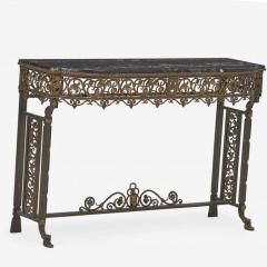 Oscar Bruno Bach – Bronze And Wrought Iron Console Table And Mirror In Wrought Iron Console Tables (View 12 of 20)