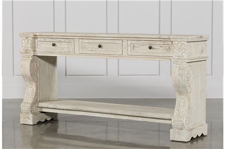 Otb White Wash 3 Drawer Console Table – Main | Global Furniture Throughout Oceanside White Washed Console Tables (View 4 of 20)