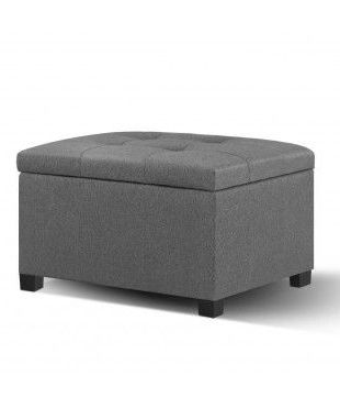 Ottoman Blanket Box – Light Grey In 2020 | Blanket Box, Ottoman Intended For Light Gray Cylinder Pouf Ottomans (View 8 of 20)