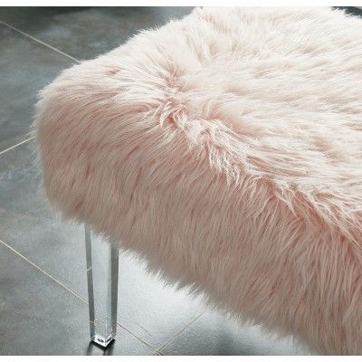 Ottomans Classic Pink – Homes: Inside + Out In 2019 | Square Ottoman Intended For Charcoal Brown Faux Fur Square Ottomans (View 14 of 20)